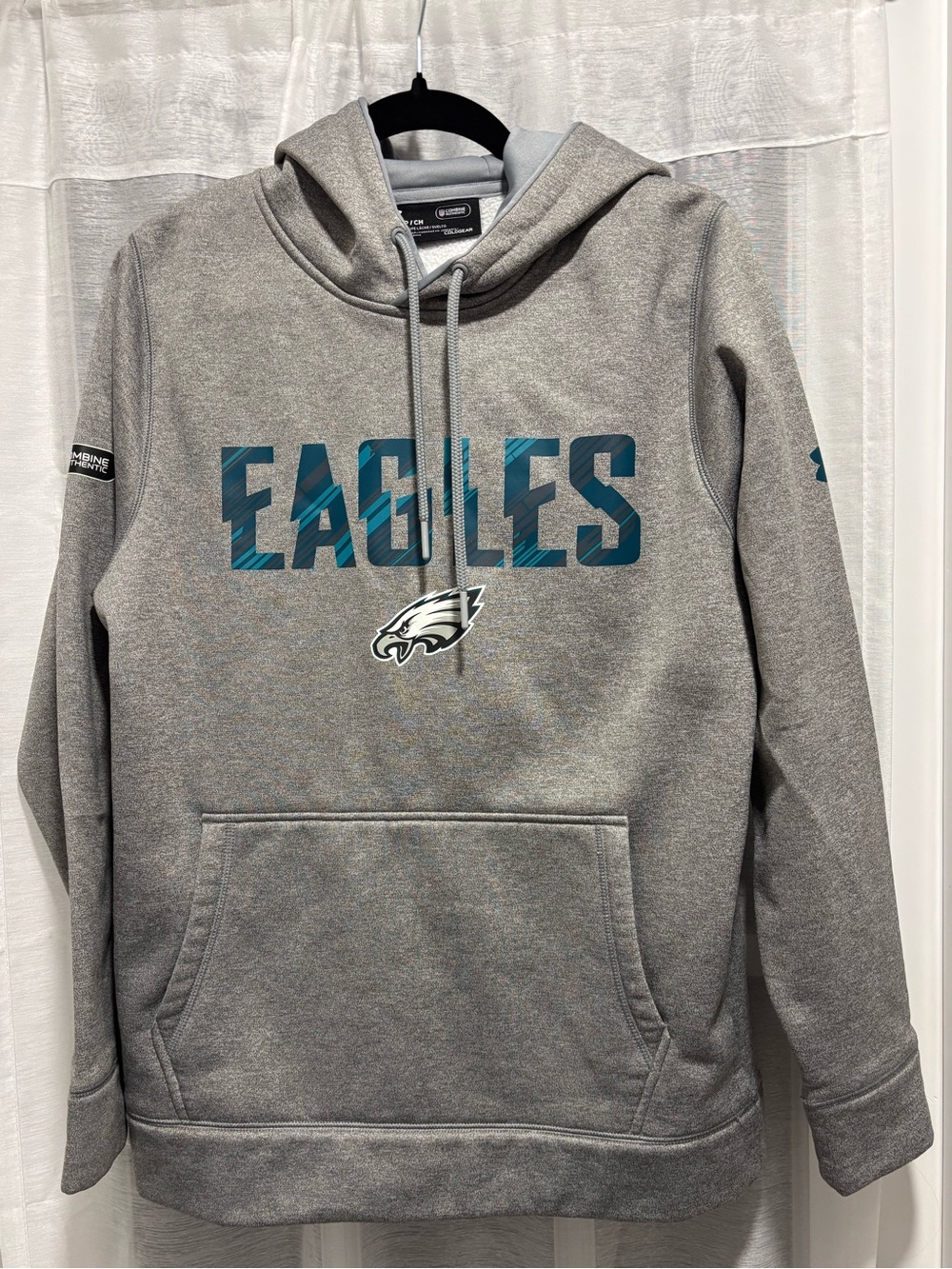 Under Armour ColdGear Combine Philadelphia Eagles Hoodie Gray Men’s Small NFL